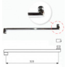 B960455AA Трубчатый излив, комплект, типа L 320 мм, хром