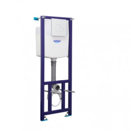 Пэк Альфа (подвес. унитаз с сиденьем полипр, инсталляция, панель белая)