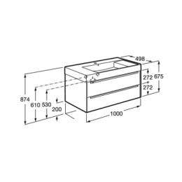 Z_INSPIRA Модуль в комплекте с раковиной 1000 мм, белый глянец