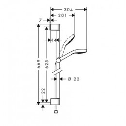26562400 Croma Select S Душевой набор Croma Select S Vario 0.65м