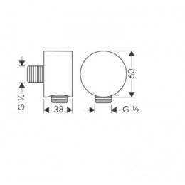 27451000 Axor Starck Fixfit шланговое подсоединение, ½’