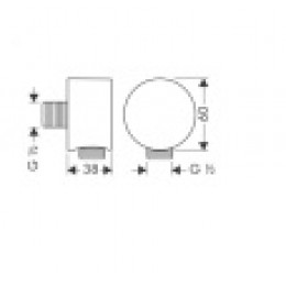 27451000 Axor Starck Fixfit шланговое подсоединение, ½’