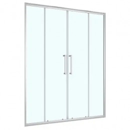 Дверь в нишу, раздвижная CS-AB04C-170 170x190，профиль хром，6 мм прозрачное стекло, профиль хром