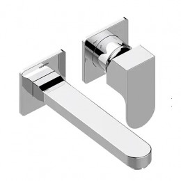 GILLO Смеситель настенный встраиваемый с изливом 18 см хром+GILLO/TEO/AKI Встраиваемая часть однорычажного смесителя для раковины