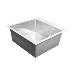 AZARIO кухонная мойка SABRINA (500*500*200) нержавеющая сталь серебро (сифон)