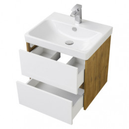 Сканди 70 Тумба Белый/Дуб Рустикальный (БЕЗ УМЫВАЛЬНИКА Адриана-70)