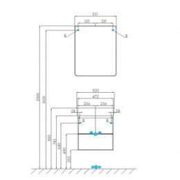 СКАЙ 50 Тумба (Умывальник НЕО-50)