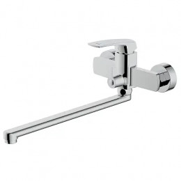 Conda Смеситель для ванны с ручным душем, длинный излив, хром