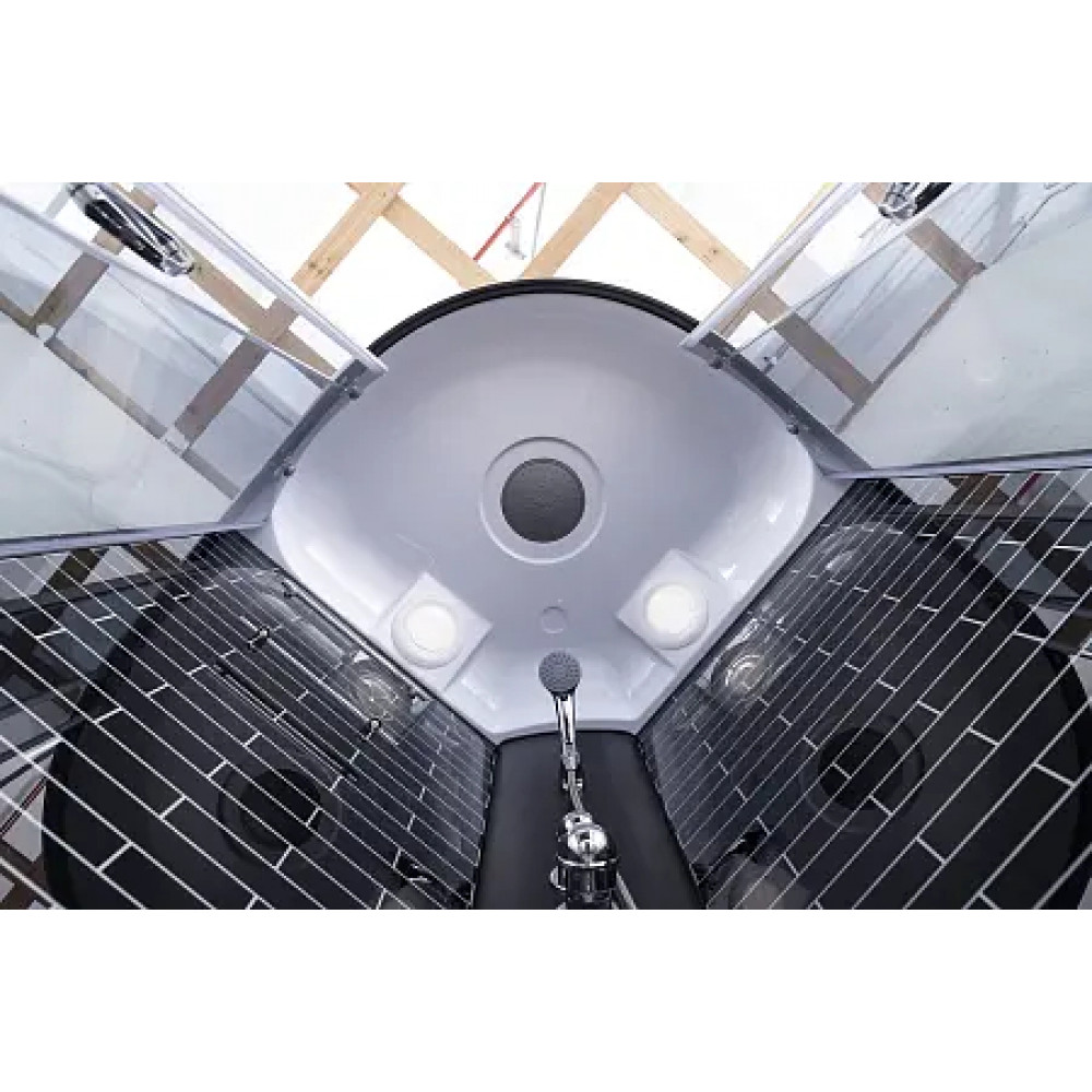 Душевая кабина CS-6680K 80*80*215, выс. поддон 40см, мозайчатый узор, прозрачное стекло 4мм (3 места)