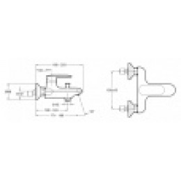 E99460-CP KUMIN Смеситель для ванны/душа, хром