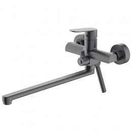 Alanti Смеситель для ванны с ручным душем, длинный излив, серый графит