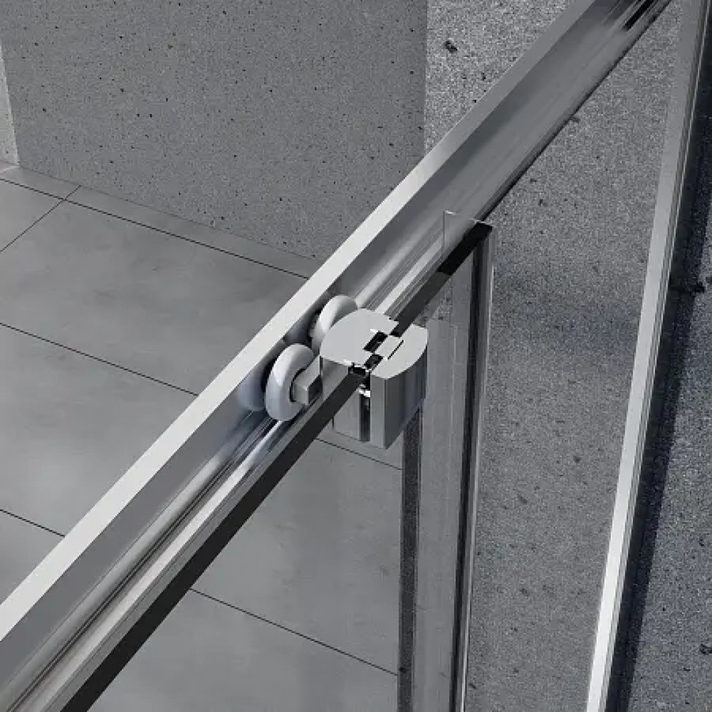 AZ-R36-100-BGL-CL Душевое ограждение VIENNA SQP-100х100х195-BGL-CL, прозрачное стекло 6 мм, профиль брашированное золото