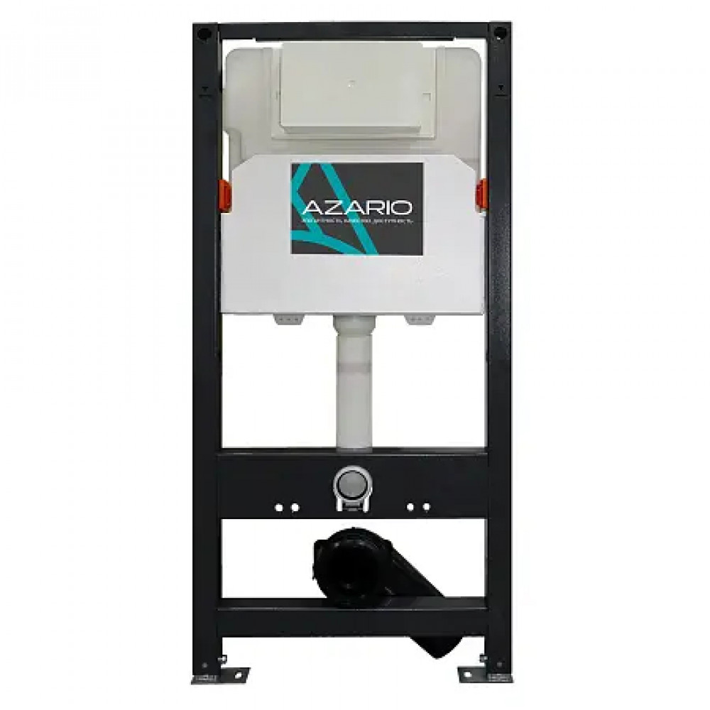 Сет AZARIO NEW Инсталляция серая для подвесного унитаза 3/6л+Azario Teramo ТОРНАДО СКРЫТОЕ подвесной безободковый унитаз +БЕЗ КЛАВИШИ