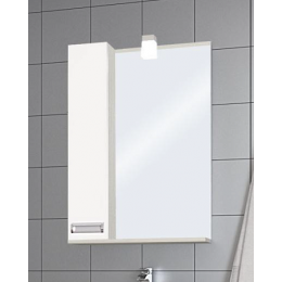 БЕККА 60 Зеркало-Шкаф (Белый/Дуб Сомерсет)