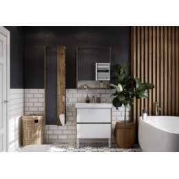 Сканди 70 Тумба Белый/Дуб Рустикальный (БЕЗ УМЫВАЛЬНИКА Адриана-70)