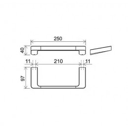 Полотенцедержатель (25 см) TD 300.20 черный