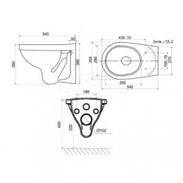 Унитаз подвесной Альфа комфорт (сиденье softclose)