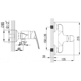 EVORA Смеситель для душа