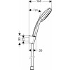 27594000 Croma 100 Душевой набор Croma 100 Vario/Porter’S 1,60 м, ½