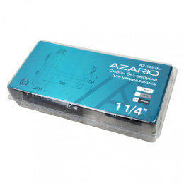 Сифон без выпуска для умывальника G 1 1/4 латунь, цилиндр, ЧЕРНЫЙ, матовый, блистер. AZARIO, AZ-108-BL