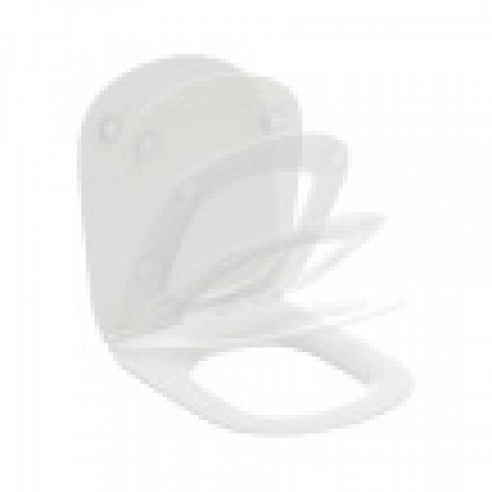 T3527V1 TESI Silk White (Белый шёлк)  Тонкое сидение и крышка для унитазов T0082,T0087,T0083,T0077,T0075,T0079,T3503,T0078, с функцией плавного закр.