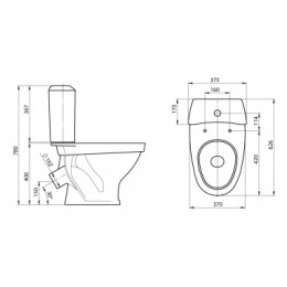 Унитаз-компакт Вест бел. ( г.Воротынск)