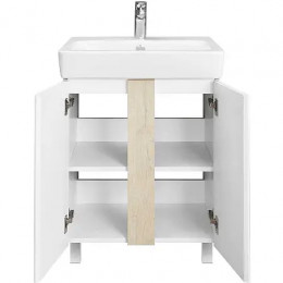 Кантри 60 Тумба Белый/Дуб Верона (БЕЗ УМЫВАЛЬНИКА "Нео-60")