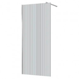 AZ-251-100-CH-CRF Душевая перегородка Walk-in, 100x195-CH-CRF, Рифленое стекло 8 мм, профиль хром