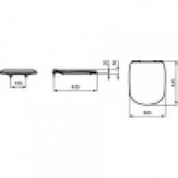 T3527V3 TESI BLACK Тонкое сидение и крышка, тип SANDWICH, с функцией плавного закрытия, легкость