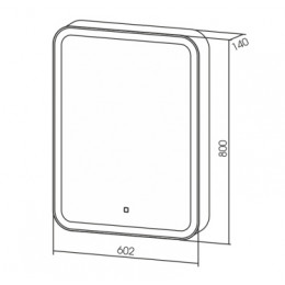AZARIO зеркало-шкаф Фиджи 60 (602*800*140) сенсорный выключатель
