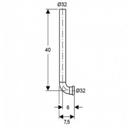 119.704.16.1 Промежуточный участок смывного патрубка Geberit: Черный