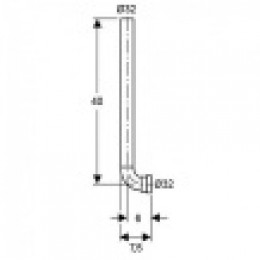 119.704.16.1 Промежуточный участок смывного патрубка Geberit: Черный