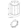Душевая кабина CS-6680K 80*80*215, выс. поддон 40см, мозайчатый узор, прозрачное стекло 4мм (3 места)