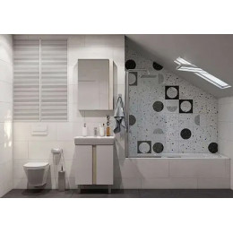 Кантри 60 Тумба Белый/Дуб Верона (БЕЗ УМЫВАЛЬНИКА "Нео-60")