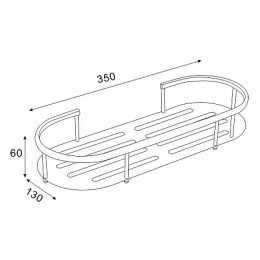 AZ-837 Полка одноэтажная, хром