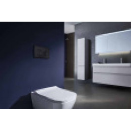 Панель смыва, черная матовая, круглая,  AZARIO