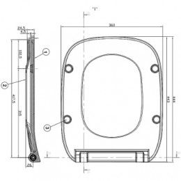 DEBBA Сиденье с крышкой к унитазу тонкое, быстросъем., микролифт