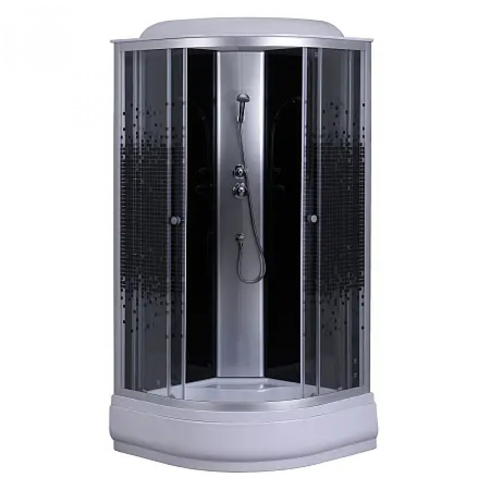 Душевая кабина CS-6680K 80*80*215, выс. поддон 40см, мозайчатый узор, прозрачное стекло 4мм (3 места)