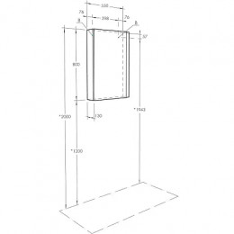 Кантри 55 Зеркальный-шкаф Белый/Дуб Верона