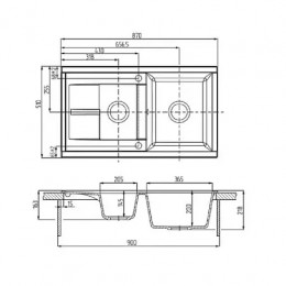 Кухонная Мойка Делия 87 (Серый шелк)NEW