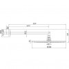 COSMO Верхний душ Ø 280 mm ( латунь) с кронштейном 400 mm, хром
