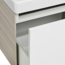 Асти 55 Тумба белый/ясень шимо (БЕЗ УМЫВАЛЬНИКА Адриана-55)