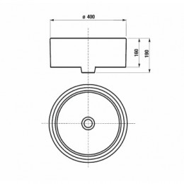 CUBITO PURE раковина круглая 400х400
