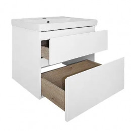Комплект Тумба Мила 60 (600*670*475) подвесная с раковиной Tempo 60