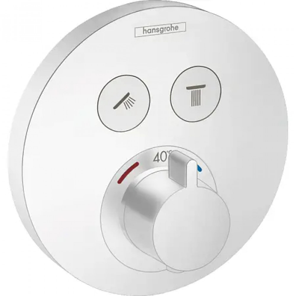 15743700 Термостат ShowerSelect S, для 2 потребителей, СМ, белый матовый