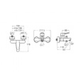 ATLAS смеситель для ванны-душа без аксессуаров