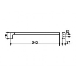 12722010000 Collection Moll Полотенцедержатель 340 мм однорожковый