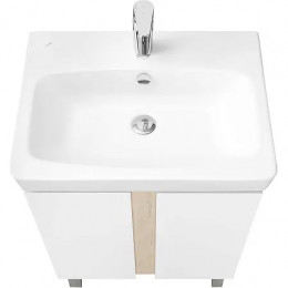 Кантри 60 Тумба Белый/Дуб Верона (БЕЗ УМЫВАЛЬНИКА "Нео-60")