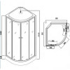 CS-881ED13TM/W-90 Душ. Кабина 900x900x2150 поддон 14 см