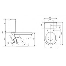 Унитаз-компакт Визит бел.